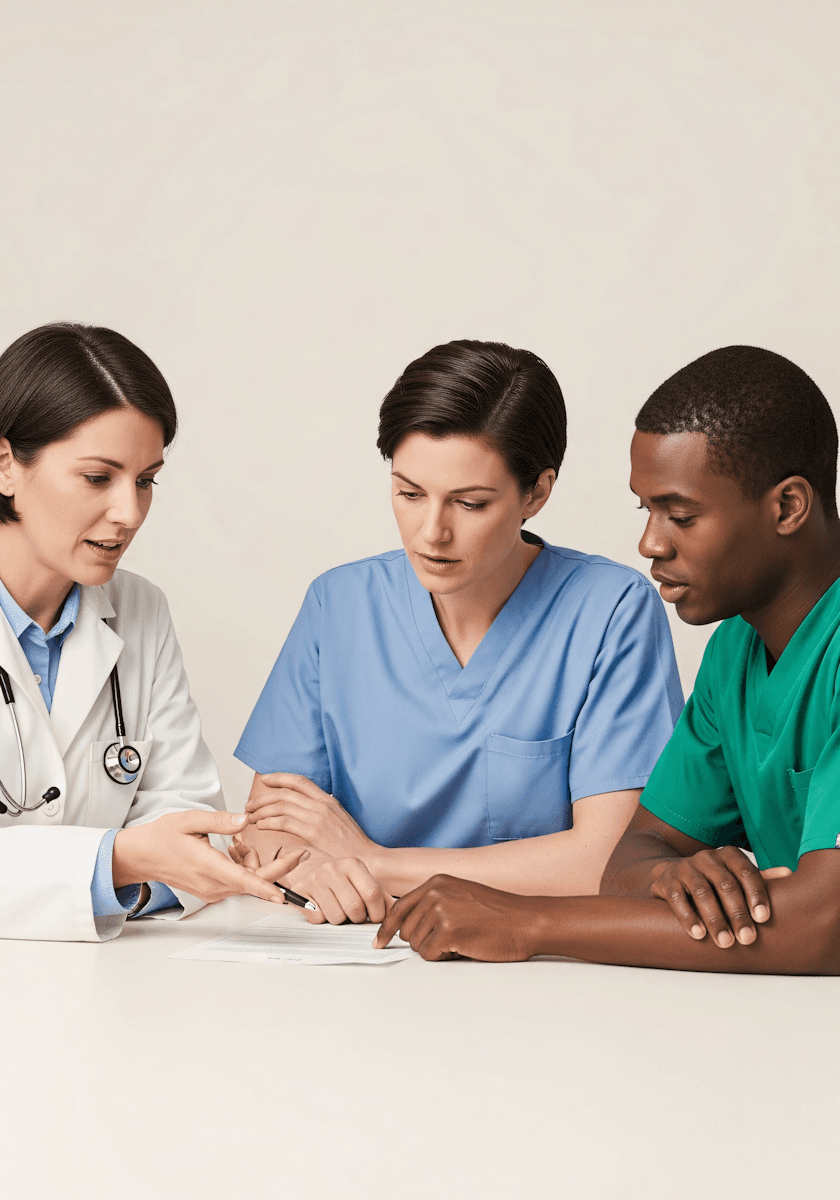 Healthcare professional with tablet