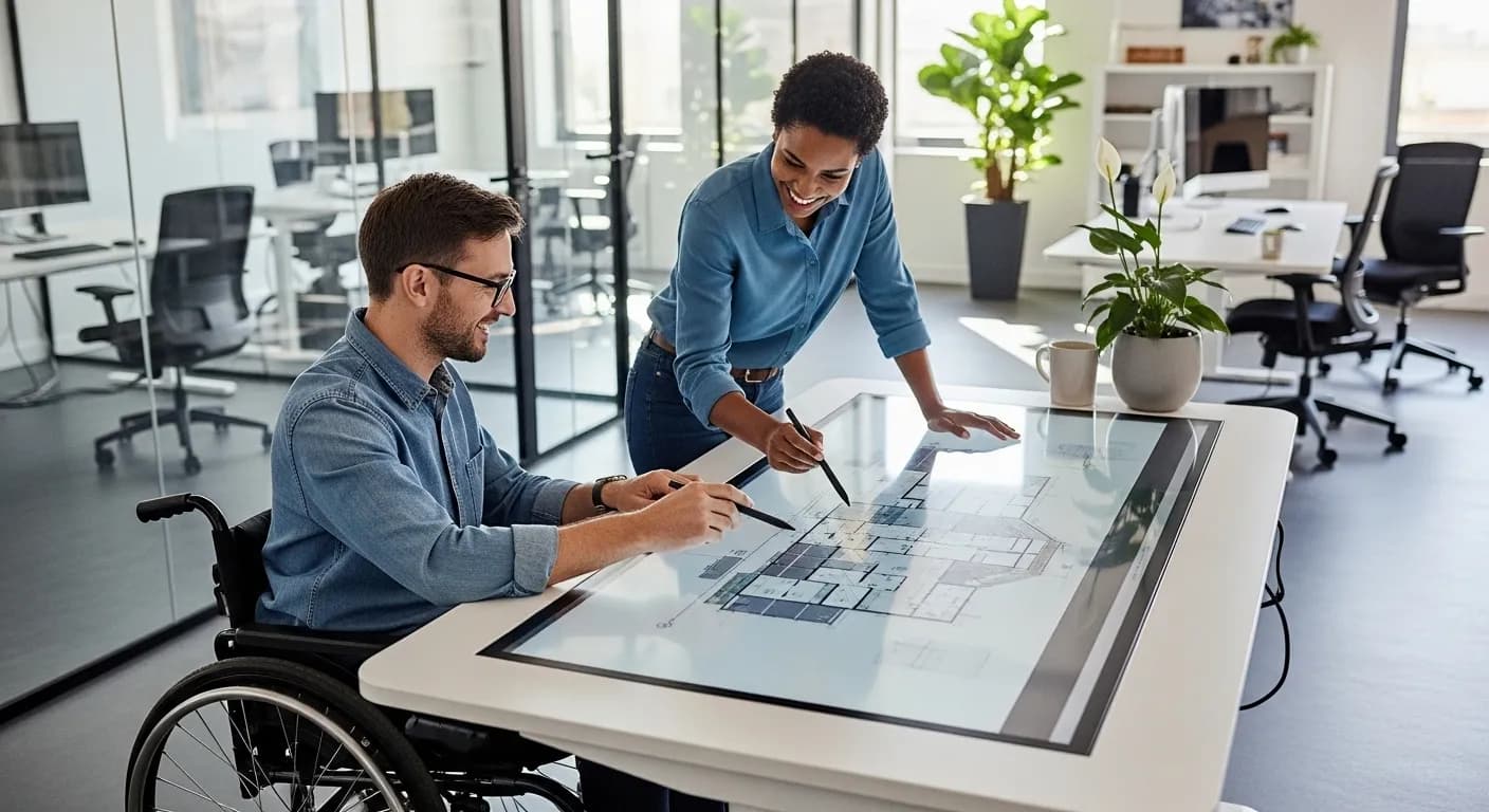 Accessible workplace and diverse ability collaboration