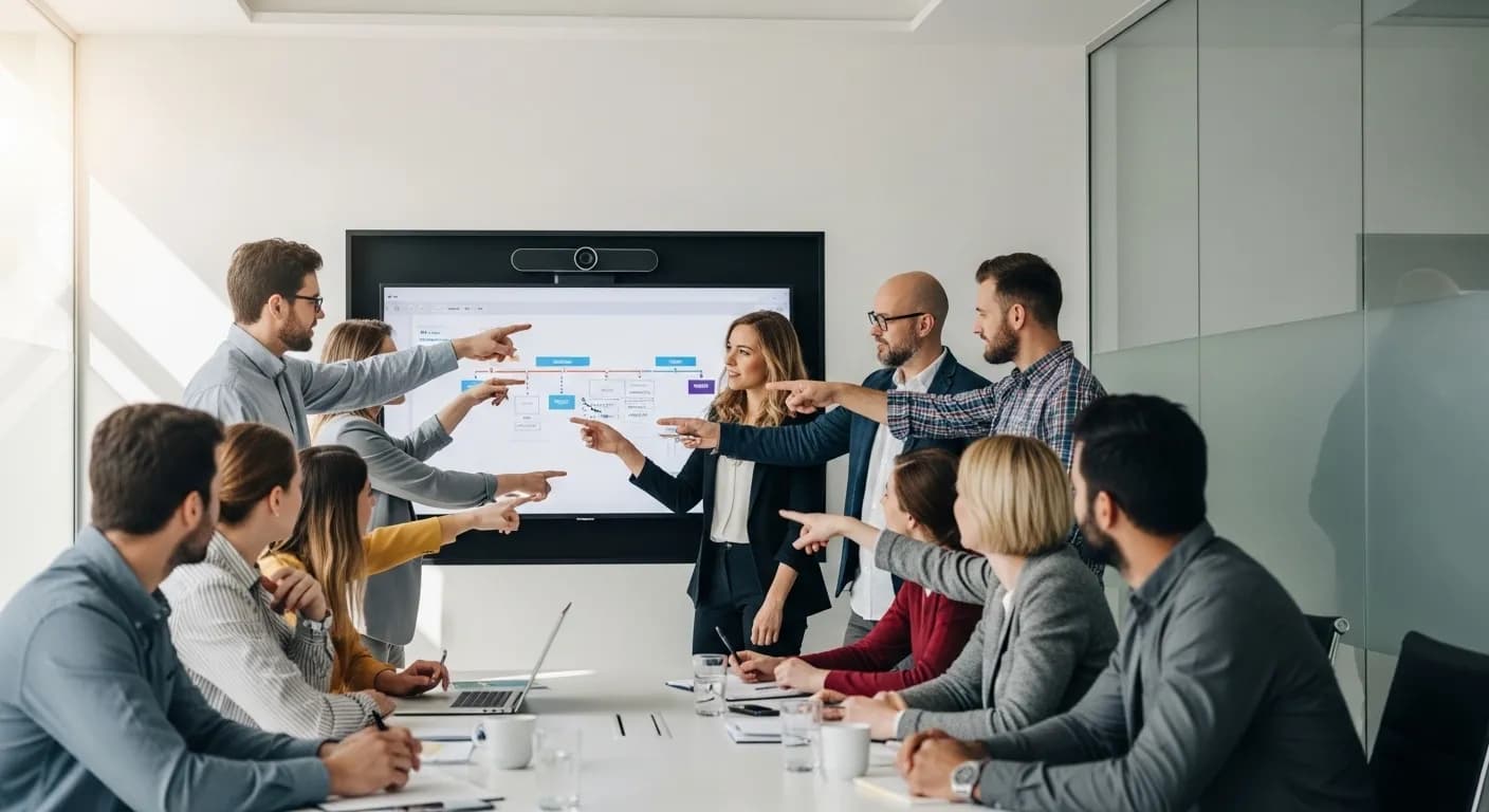 Cross-functional team meeting